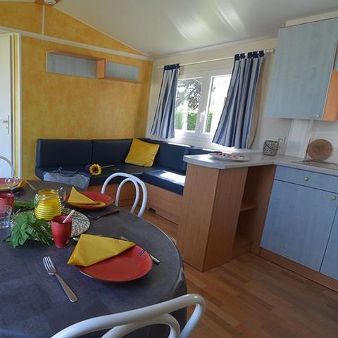 Stacaravan 4 personen - FLORES 31m² - 2 kamers + terras