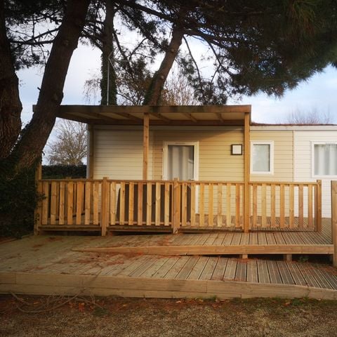 Stacaravan 4 personen - Stacaravan PMR - 2 slaapkamers + overdekt terras