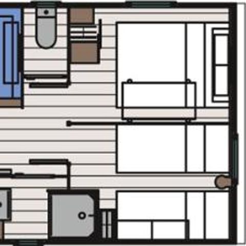 Stacaravan 4 personen - MH CONFORT ZEEZICHT 22m² (22m²)