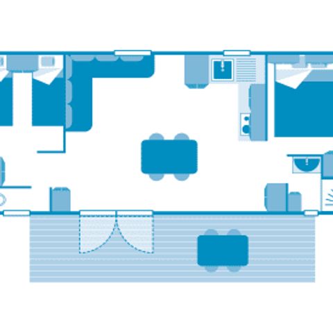 Stacaravan 4 personen - Huisje 4p 2bed ****