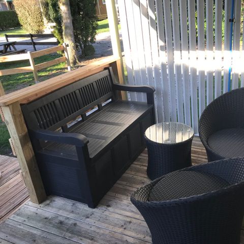 Chalet 2 personen - 06-Chalet Confort 24m2 (2ch - 1/5 pers.) + Overdekt terras + TV + Airconditioning - prijs voor 2 personen