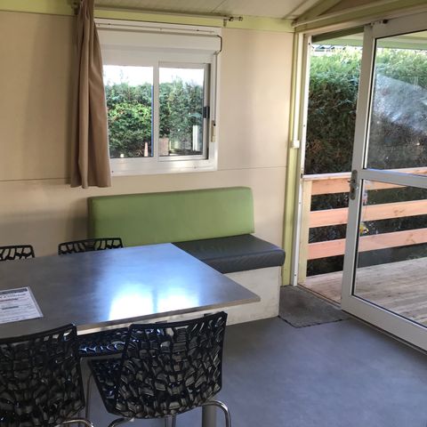 Chalet 2 personen - 06-Chalet Confort 24m2 (2ch - 1/5 pers.) + Overdekt terras + TV + Airconditioning - prijs voor 2 personen