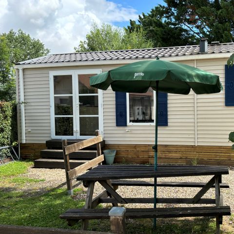 Stacaravan 2 personen - 08-Mobil-Home Confort 32m2 (2bed - 2/6 pers.) + TV + Airconditioning - prijs voor 2 personen