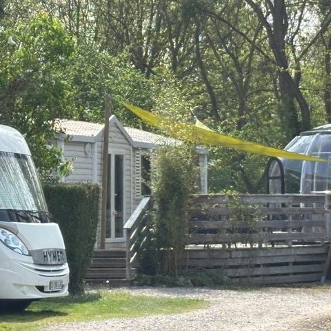 Bungalow 2 personen - 14-Bungalow du Gorguet 40m2 (2ch -2/6pers.) + Jaccuzzi + Opgemaakte bedden + handdoek + drankkit + TV - prijs voor 2 personen