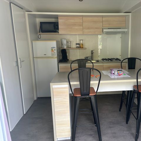 Bungalow 2 personen - 15-Bungalow Grand Marais 32m2 (2bed - 2/6pers.) + Jaccuzzi + Opgemaakte bedden + handdoek + drankkit - prijs voor 2 personen