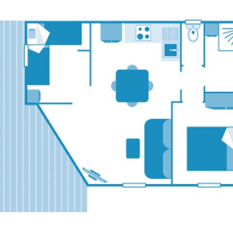 Chalet 5 personen - Chalet 4/5p 2bed Zeezicht ****** (in het Frans)