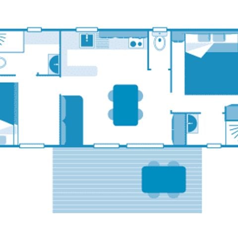 Stacaravan 4 personen - Cottage Familie 4p 2bed Premium