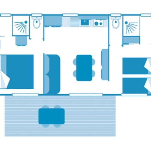 Stacaravan 4 personen - Huisje 4p 2bed ****
