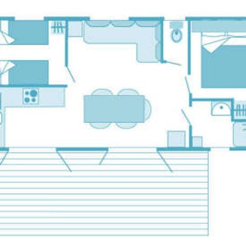 Stacaravan 5 personen - Huisje 4/5p 2ch ***