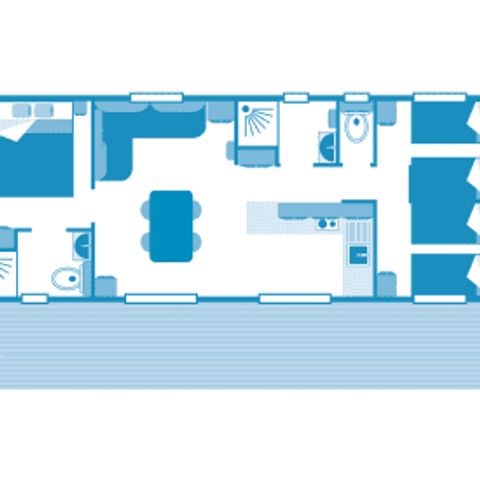 Stacaravan 6 personen - Cottage Otello 6p 3ch Premium