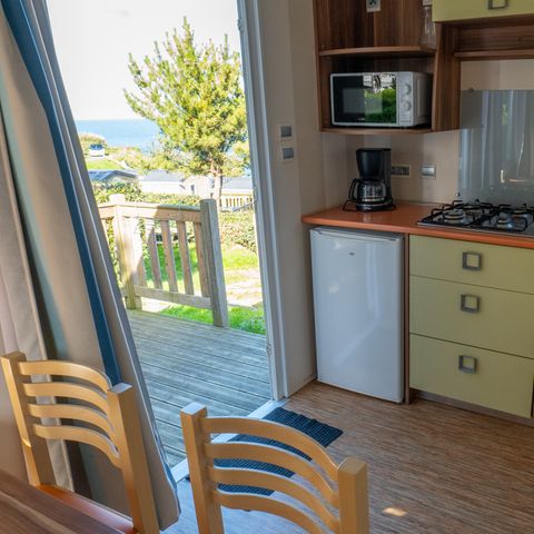 Stacaravan 2 personen - Comfort - 16 m² - 1 slaapkamer - Zeezicht