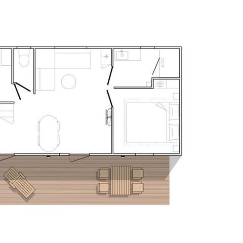 Stacaravan 4 personen - Confort Plus 2 slaapkamers