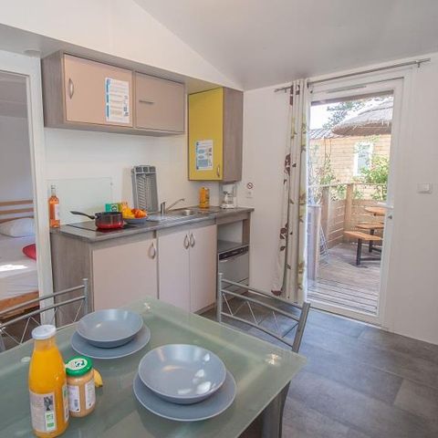 Stacaravan 4 personen - Stacaravan Provence Sérénité 25 m² - Privé jacuzzi - 3 kamers - 2 slaapkamers - Airconditioning