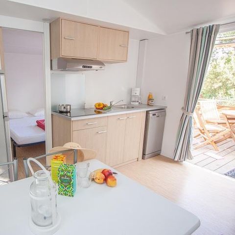 Stacaravan 4 personen - Stacaravan Provence Sérénité 25 m² - 3 kamers - 2 slaapkamers - Airconditioning