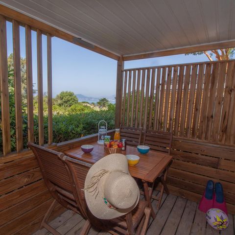 Stacaravan 5 personen - Stacaravan Marina Sérénité 22 m² - 3 kamers - 2 slaapkamers - Airconditioning