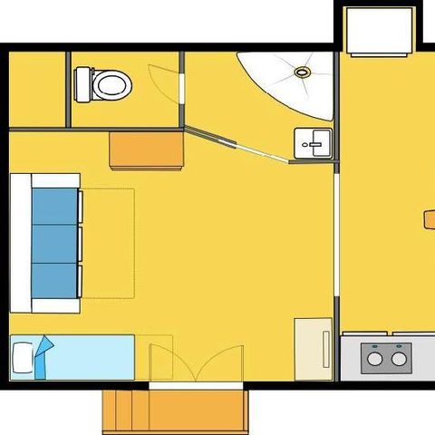 Studio 2 personen - Studio Genêt 22 m² - 1 kamer - Airconditioning