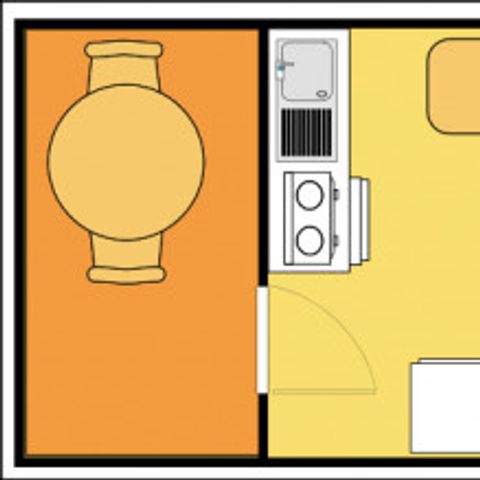 Studio 2 personen - Studio Mini zonder sanitair