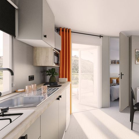 Stacaravan 4 personen - Azur Sérénité 25 m² - 3 kamers - 2 slaapkamers - Airconditioning