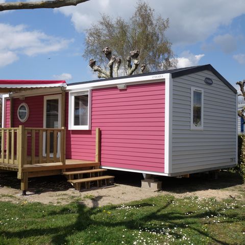 Stacaravan 5 personen - Comfortabele stacaravan 26m² - 2 kamers - overdekt terras -