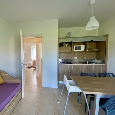 APPARTEMENT 6 personen - FAMILIE (begane grond met klein terras)