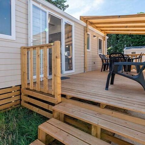 Stacaravan 6 personen - Mobile-home | Comfort | 3 Slaapkamers | 6 Pers. | Verhoogd terras | Airconditioning