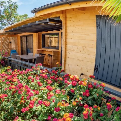Stacaravan 8 personen - TROPISCH GOUD - 60m²- 3 kamers