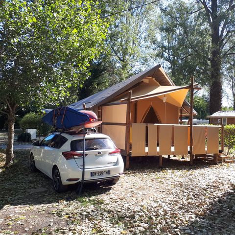 Bungalowtent 4 personen - JUNGLE LODGE zonder sanitair, zonder water