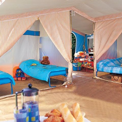 Glampingtent 5 personen - 2 slaapkamers | 4/5 personen | Zonder badkamer
