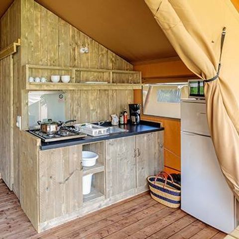 Tent 6 personen - Tente Safari Lodge | 3 Ch. | 6 Pers. | Verhoogd terras | 1 Badkamer | Klimaat.