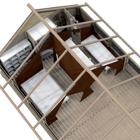Safaritent 4 personen - Lodge (L1)