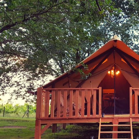 Tent 5 personen - Lodgetent - 40m² - 2 kamers