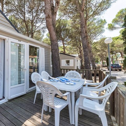 Stacaravan 6 personen - Stacaravan | Classic | 2 slaapkamers | 4/6 pers. | Terras met verhoogd dak (niet overdekt) | Airconditioning.