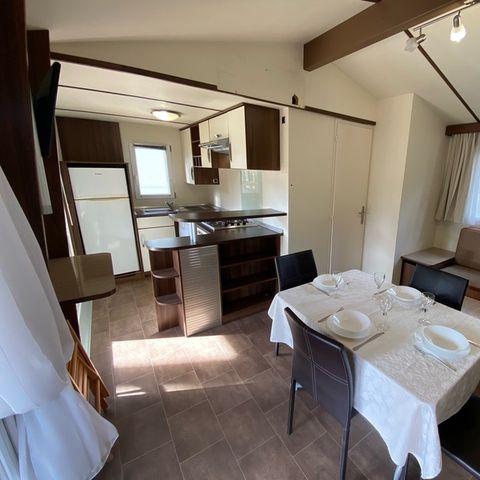 Stacaravan 4 personen - Deluxe Type B Dennenbosgebied