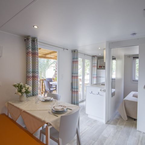 Stacaravan 6 personen - Deluxe (Frans bad)