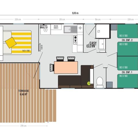 Stacaravan 6 personen - LOGGIA