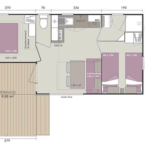 Stacaravan 4 personen - LOGGIA