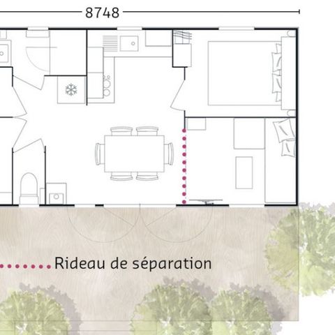 Stacaravan 4 personen - MH FAMILIA 6/7pers