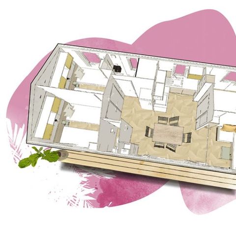 Stacaravan 4 personen - MH FAMILIA 6/7pers