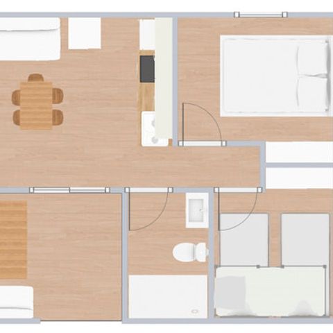 Bungalow 5 personen - C. Wit comfort