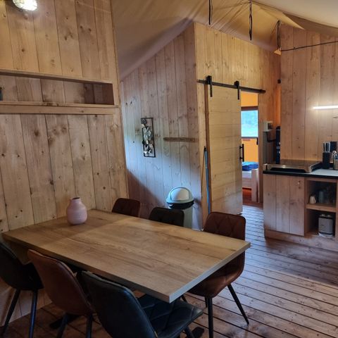 Safaritent 6 personen - Luxe incl. sanitair