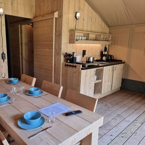 Safaritent 5 personen - incl. sanitair