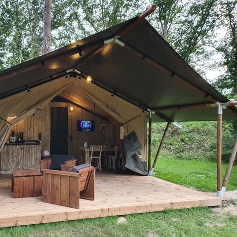 Safaritent 4 personen - incl. sanitair