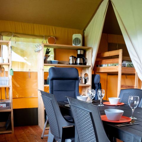Safaritent 6 personen - incl. toilet