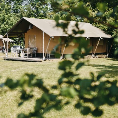 Safaritent 4 personen - incl. sanitair Safaritent 4 personen - incl. sanitair