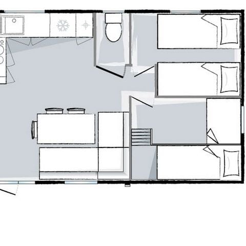 Stacaravan 6 personen - Eco-Lodge (max. 2 adults)