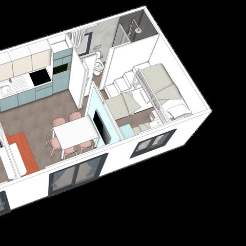 Stacaravan 5 personen - Maxicaravan Eco Groen