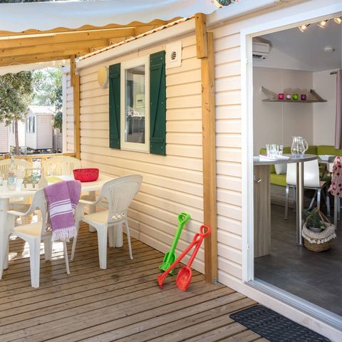 Bungalow 8 personen - Stacaravan | Comfort | 3 Slaapkamers | 6/8 Pers. | Verhoogd terras