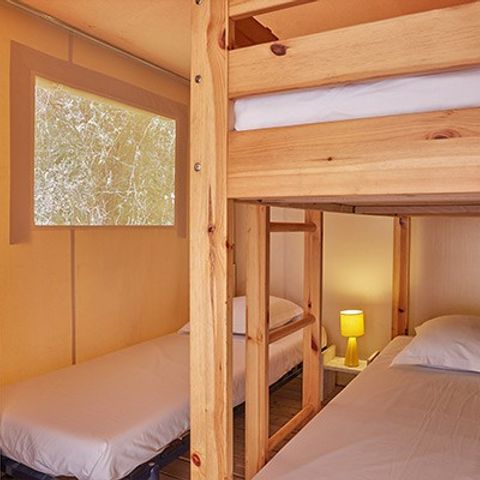 Safaritent 5 personen - Eco Lodge Tent | 2 Slaapkamers | 4/5 Pers | Geen badkamer