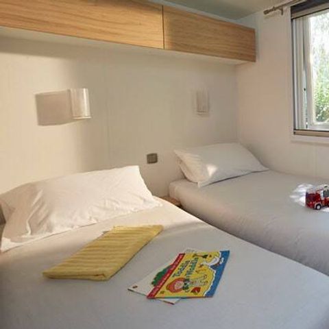 Bungalow 6 personen - Mobile-home | Comfort | 3 Slaapkamers | 6 Pers. | Verhoogd terras | Airconditioning