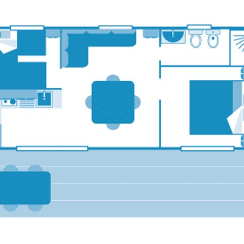 Stacaravan 5 personen - Huisje 5p 2bed ****